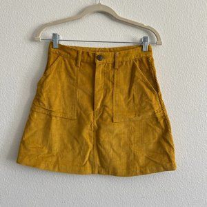 Lucy & Yak Organic Corduroy Skirt in Tawny Mustard Size 4